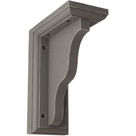 Ekena Millwork 3"W x 5"D x 7"H Hamilton Traditional Wood Vintage Decor Bracket, Reclaimed Grey BKTWD03X05X07HAGY